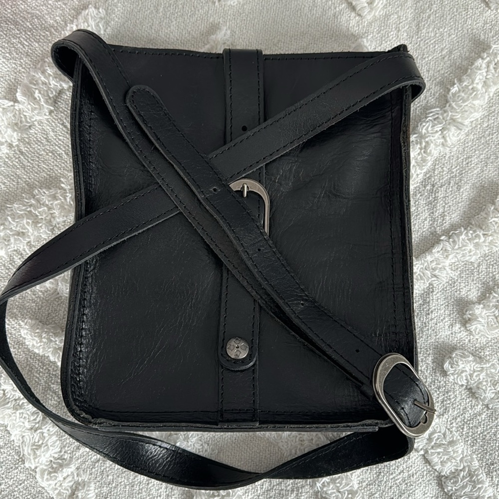 Patricia Nash Black Leather Crossbody Bag
